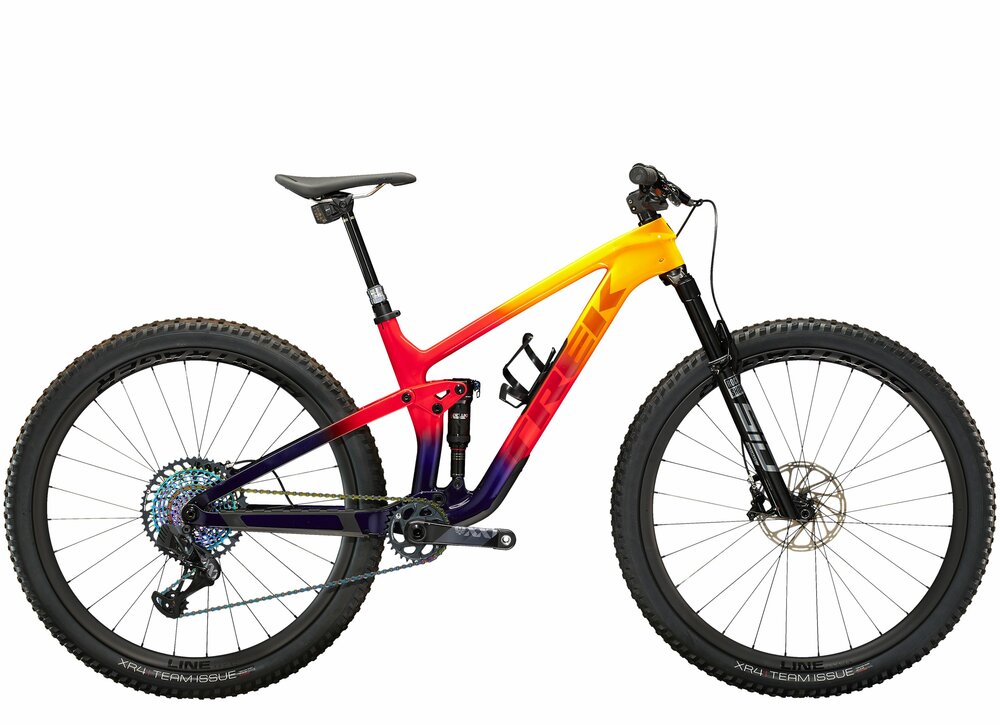 Trek Top Fuel 9.9 XX1 AXS L Marigold to Red to Purple Abyss Fade